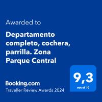 Departamento completo, cochera, parrilla. Zona Parque Central - Bed and Breakfast Mendoza