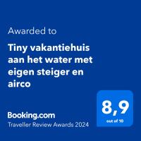 Tiny vakantiehuis aan het water met eigen steiger en airco - B&B