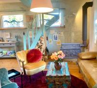 Kleine Kunstremise mit Holzofen Burg Freienfels - Ferienwohnung Weinbach