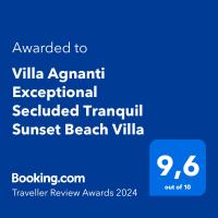 Villa Agnanti Exceptional Secluded Tranquil Sunset Beach Villa - B&B Néa Dímmata