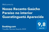 Nosso Recanto Gaúcho Paraíso no interior Guaratinguetá Aparecida - B&B Guaratinguetá