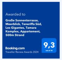 Ocean View, Große Sonnenterrasse, Meerblick, Tamara Komplex, Teneriffa Süd, Los Gigantes, 500m Strand, Pool, 300m zum Ort, ruhig - B&B Los Gigantes
