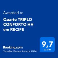 B&B Recife - Quarto TRIPLO CONFORTO HH em RECIFE - Bed and Breakfast Recife