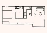 Maison bleue, appartement avec terrasse - B&B Trégastel