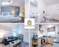 B&B Warrington - Modern 1-Bedroom Apartment with Free Wi-Fi and Parking by Amazing Spaces Relocations Ltd - Bed and Breakfast Warrington