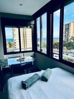 Apartamento en Aguadulce Playa con vistas al mar y piscina - Chambres d'hôtes Aguadulce