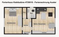 Ferienhaus Kiebitzdüne Ferienwohnung Auster - Chambres d’hôtes Borkum