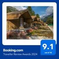 Escape Adventure Camps By Escape Stays, Luxury Swiss Camps by Glacier water Stream, Complimentary Bonfire, Travelers Award winner from Last 4 Years - Chambres d'hôtes Saturang