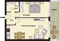 Meer & Strand - Haus Meeresstrand Ferienwohnung 205 - Chambres d’hôtes Scharbeutz