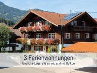 Biohof Burger, 3 sonnige Fewo, alle mit Balkon, Spielzimmer, Grillhütte, 7 km vor Oberstdorf - Chambres d'hôtes Bolsterlang