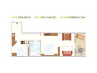  Familieappartement met 1 Slaapkamer