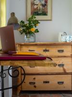 Dreibettzimmer mit Gartenblick