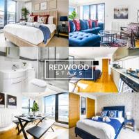 Penthouse Serviced Apartment in Camberley Town Centre with Free Parking, Free WiFi, Lift and Balcony Access By Redwood Stays - Chambres d’hôtes Camberley