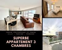 T4 avec grande terrasse et parking privé - Chambres d’hôtes Caen