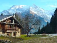 La ferme des ours - sur les pistes, vue Mont-Blanc - B&B
