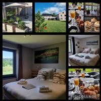 Habitación con cama grande y vistas al jardín