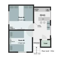 Appartement met 2 slaapkamers