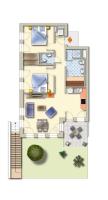 Two-Bedroom Apartment with Terrace