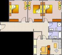 Appartamento C con 3 Camere da Letto