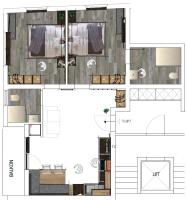 Apartment mit Balkon