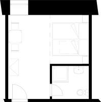 Standard Zimmer mit Kingsize-Bett – Dachgeschoss