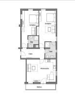 Two-Bedroom Apartment with Balcony