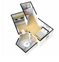 Studio Apartment with Balcony