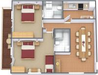 Apartamento de 2 dormitorios con balcón