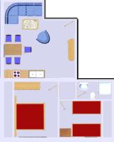 Apartment mit 2 Schlafzimmern und Balkon