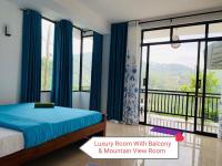 luxury room with balcony and mountain view