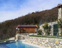 Cozy pool-side house with sea view - B&B