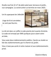 Studio 2 à 4 personnes, 12 kilomètres du parc du Puy du F - Chambres d’hôtes La Verrie