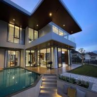 Alcola Villa - Caspia Unit 5BR with private pool - Bed and Breakfast Tlekung