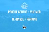 F3 au calme vue sur mer 2 chambres Balcon Terrasse - B&B