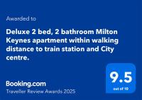 Deluxe 2 bed, 2 bathroom Milton Keynes apartment within walking distance to train station and City centre. - Chambres d'hôtes Milton Keynes