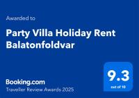 Party Villa Holiday Rent Balatonfoldvar - B&B