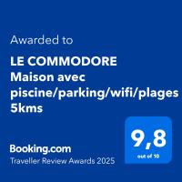 LE COMMODORE Maison avec piscine/parking/wifi/plages 5kms - B&B