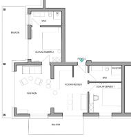 Chalet mit 2 Schlafzimmern