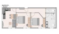 Appartement met 2 slaapkamers