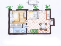 One-Bedroom Apartment with Garden View