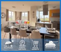 Les sables d'or Grand apt lumineux bien équipé 1er étage vue panoramique sur campagne près superette, à 600 m plage proche Omaha Beach et pointe du Hoc parking gratuit, garage à disposition - B&B Vierville-sur-Mer