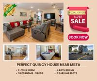 Peaceful 5BR & 4BA Quincy House w Patio, near Red Line & Pet Friendly 284 - Chambres d'hôtes Quincy