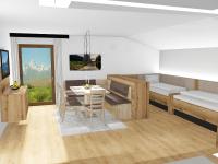 Apartment mit 1 Schlafzimmer und Balkon