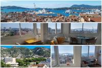 Panoramic Sea View, Top Floor Apartment Two Bedrooms in Toulon, Walk to Port and Station - Ferienwohnung