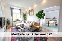 Großzügige 80m2 Gründerzeit FEWO mit privatem Parkplatz, Kingsize Betten, Nobilia Küche, 45 Zoll Smart-TV, 150Mbts WLAN - Nur eine kurzer Spaziergang durch den Park Venedig zur Krämerbrücke - Ausgewählte Empfehlungen für Erfurt inklusive - B&B Érfurt