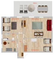 Erholung an den Wasserfällen - Ferienwohnung in Baden-Baden - Stilvolles Apartment mit Terrasse, Parkplatz & ruhiger Lage - Chambres d’hôtes