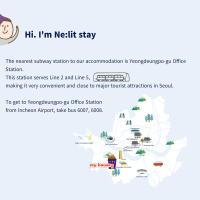 Nelit Stay l 3 stops to Hongdae l 5min to Lines 2&5 l 2BR l 4 Beds - Chambres d'hôtes Séoul