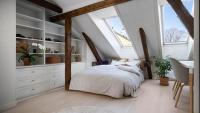 Central attic apartment with balcony - Bed and Breakfast Oslo