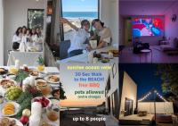 mahaloha house 新築ビーチフロント ペット同伴プラン有 ｍax8名 BBQ 海歩1分 アイランドキッチン 大型プロジェクタ 床暖房 オーシャンビューバス - B&B Isumi