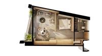 Studio mit Balkon